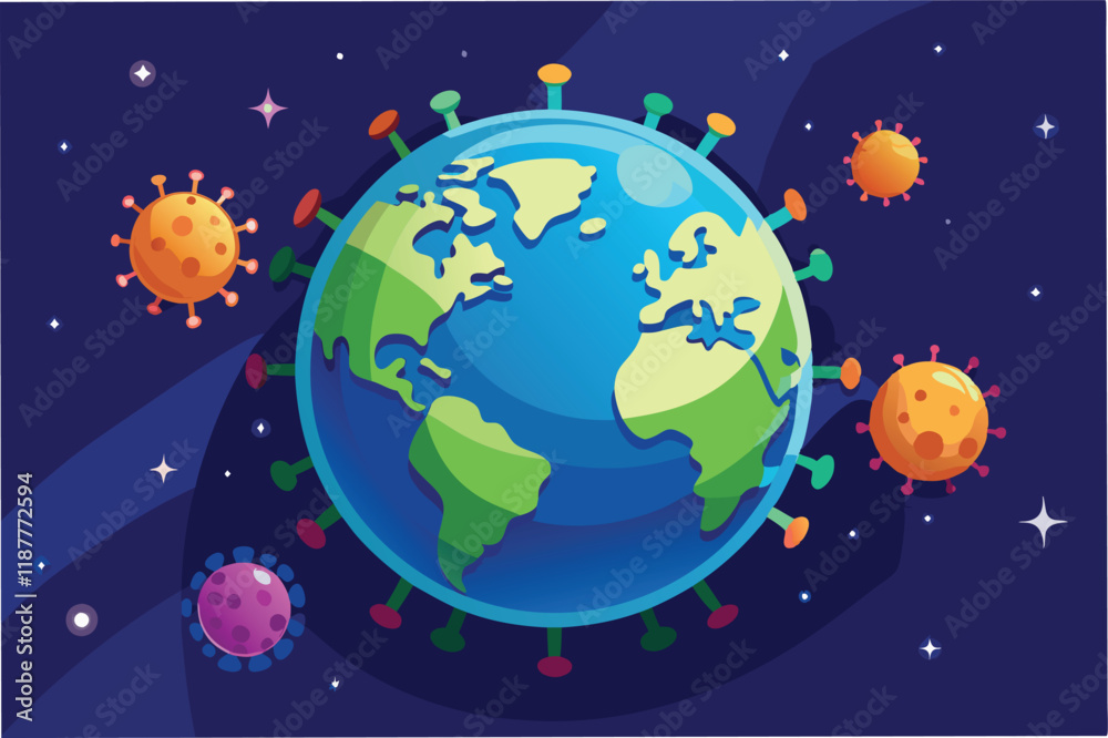 Heart icon with animated pulse, surrounded by glowing hmpv and covid virus particles fading away, hopeful theme hmpv and covid virus Clipart Vector Heart icon with animated pulse, surrounded by glowing hmpv and covid virus particles fading away, hopeful theme hmpv and covid virus Clipart Vector