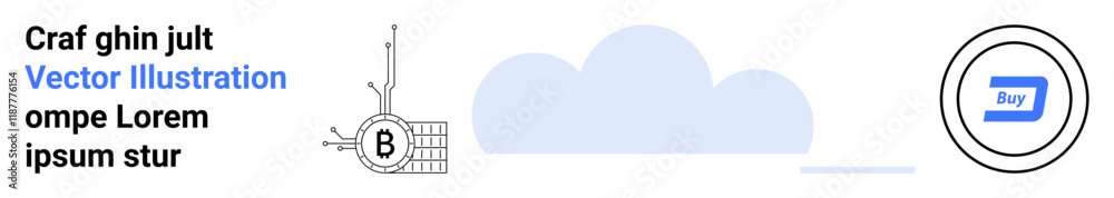 Text, blue cloud, blockchain element, circle with buy. Ideal for tech blogs, fintech apps, digital marketing, educational materials, presentation slides, websites, UXUI design. Landing page Text, blue cloud, blockchain element, circle with buy. Ideal for tech blogs, fintech apps, digital marketing, educational materials, presentation slides, websites, UXUI design. Landing page