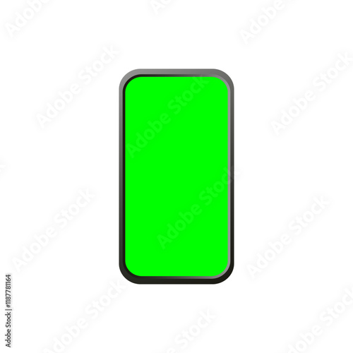 Blank Smartphone with Green Screen 