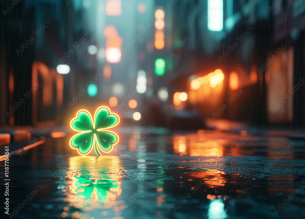 water drops on the waterst patrick day background