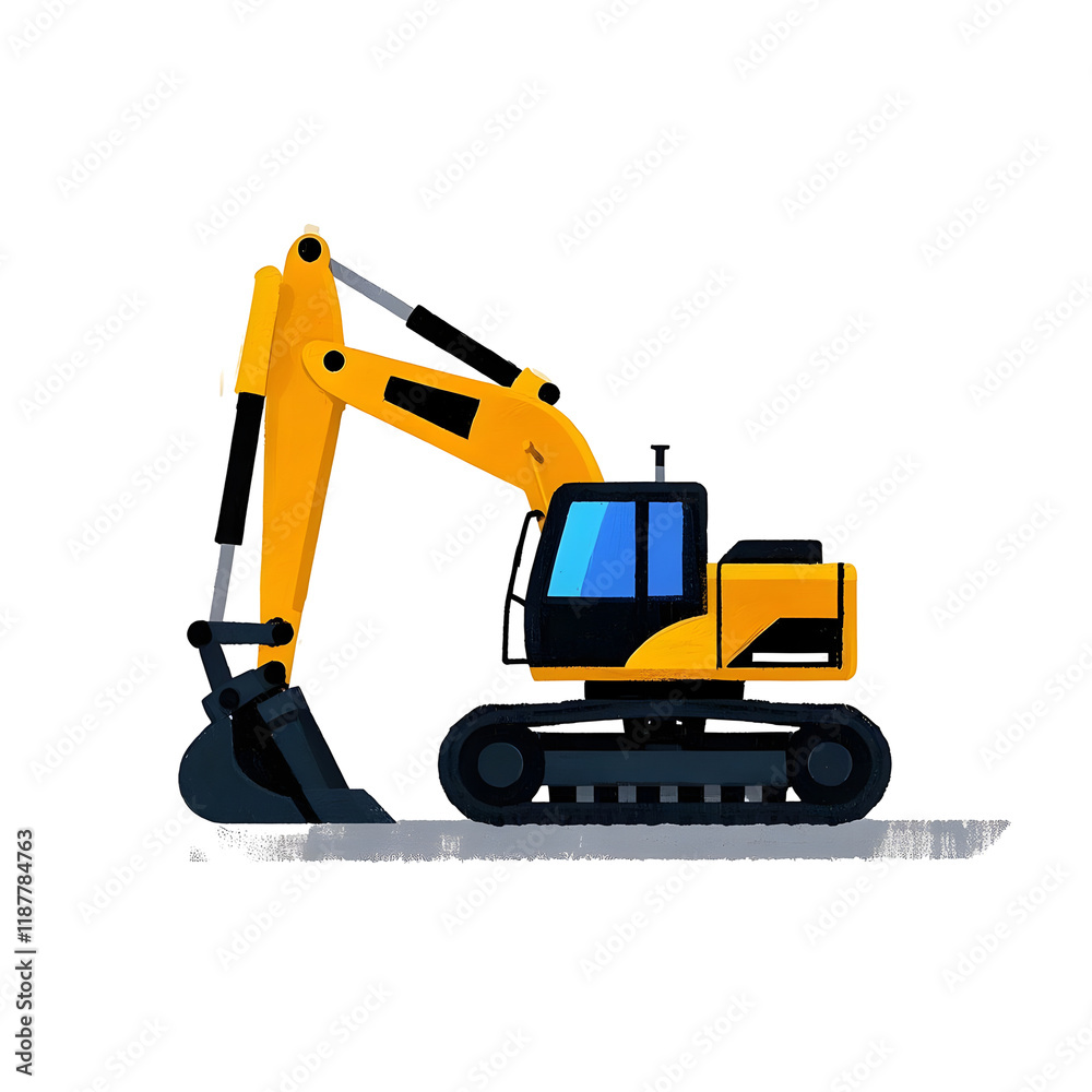 Excavator abstract Excavator abstract