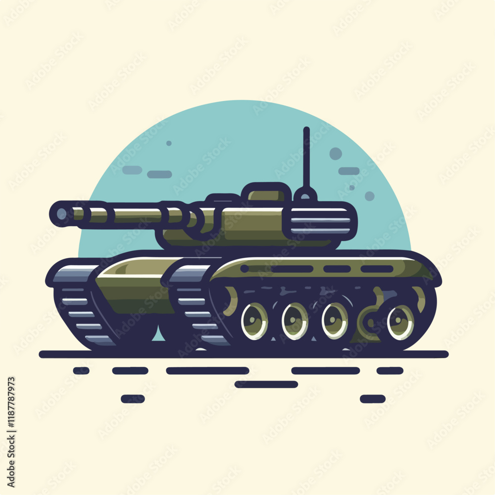 Fototapeta premium vector image of tank