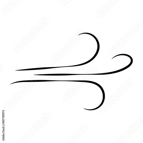 Doodle wind line sketch. Hand drawn doodle wind motion, air blow, swirl elements. Sketch drawn air blow motion, freshness, smoke flow art. Wind and air flow icons gusts. vector illustration