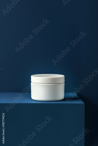 wide short blank lotion container solid white product mock up