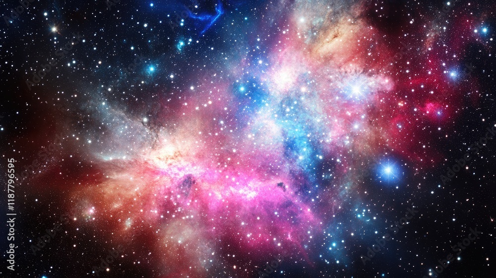 Fototapeta premium A dense star field with streaking meteors captured in long-exposure photography.