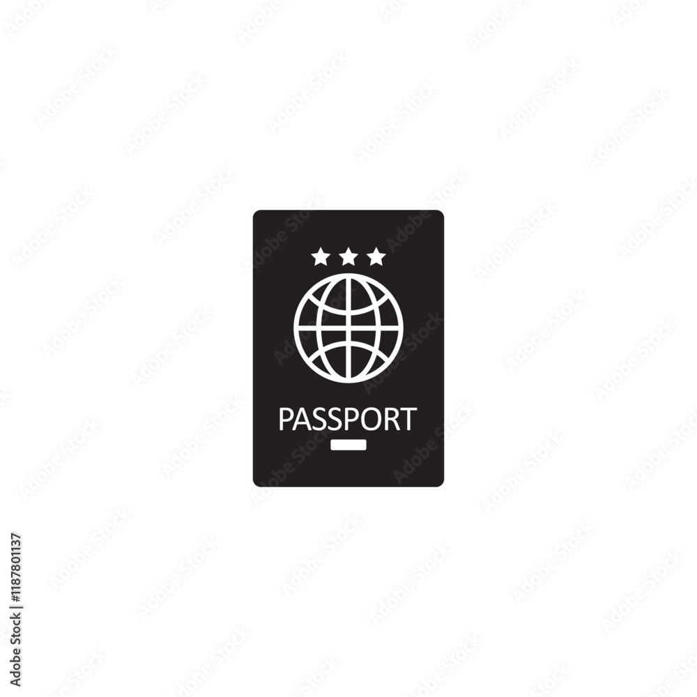 Φωτογραφία Passport icon logo design template isolated illustration