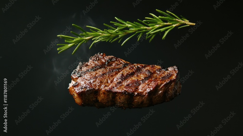 Grilled beef steaks with spices isolated on white background,medium rare grilled beef steak cut on rectangular wooden chopping board,menu for restaurant,copy space. Grilled beef steaks with spices isolated on white background,medium rare grilled beef steak cut on rectangular wooden chopping board,menu for restaurant,copy space.