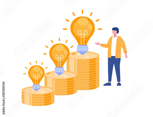 Illustration of Financial Growth Through Creativity and Innovation