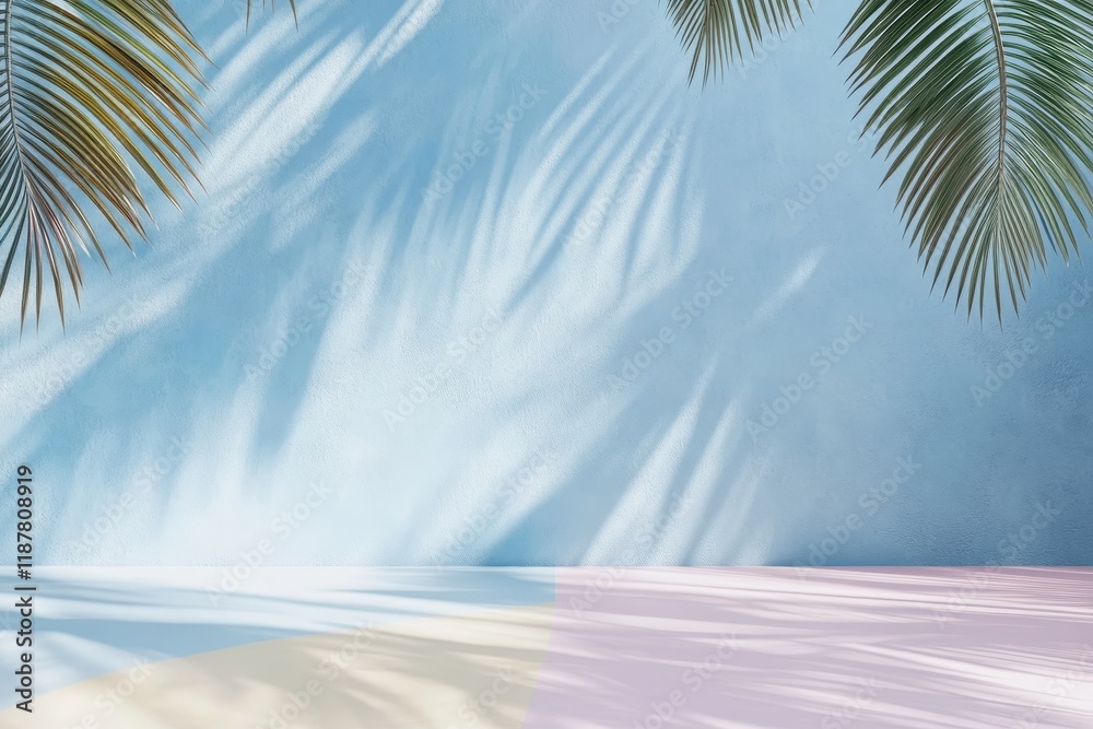 Tropical Palm Shadow Studio Background Tropical Palm Shadow Studio Background
