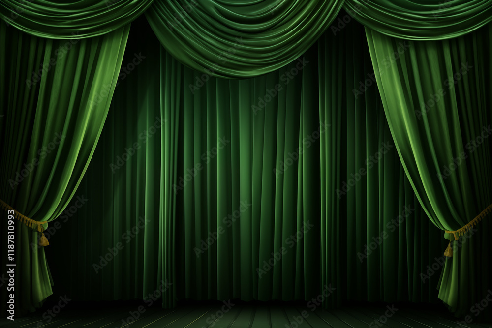 custom made wallpaper toronto digitalGreen Stage Curtains, Theater Curtains