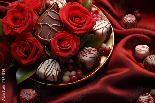 Valentine's Day Chocolate and Roses