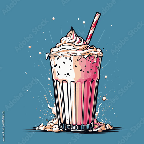 milk shake vector for design needs