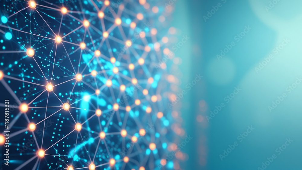 Fototapeta premium Experience the digital age through this intricate network matrix.