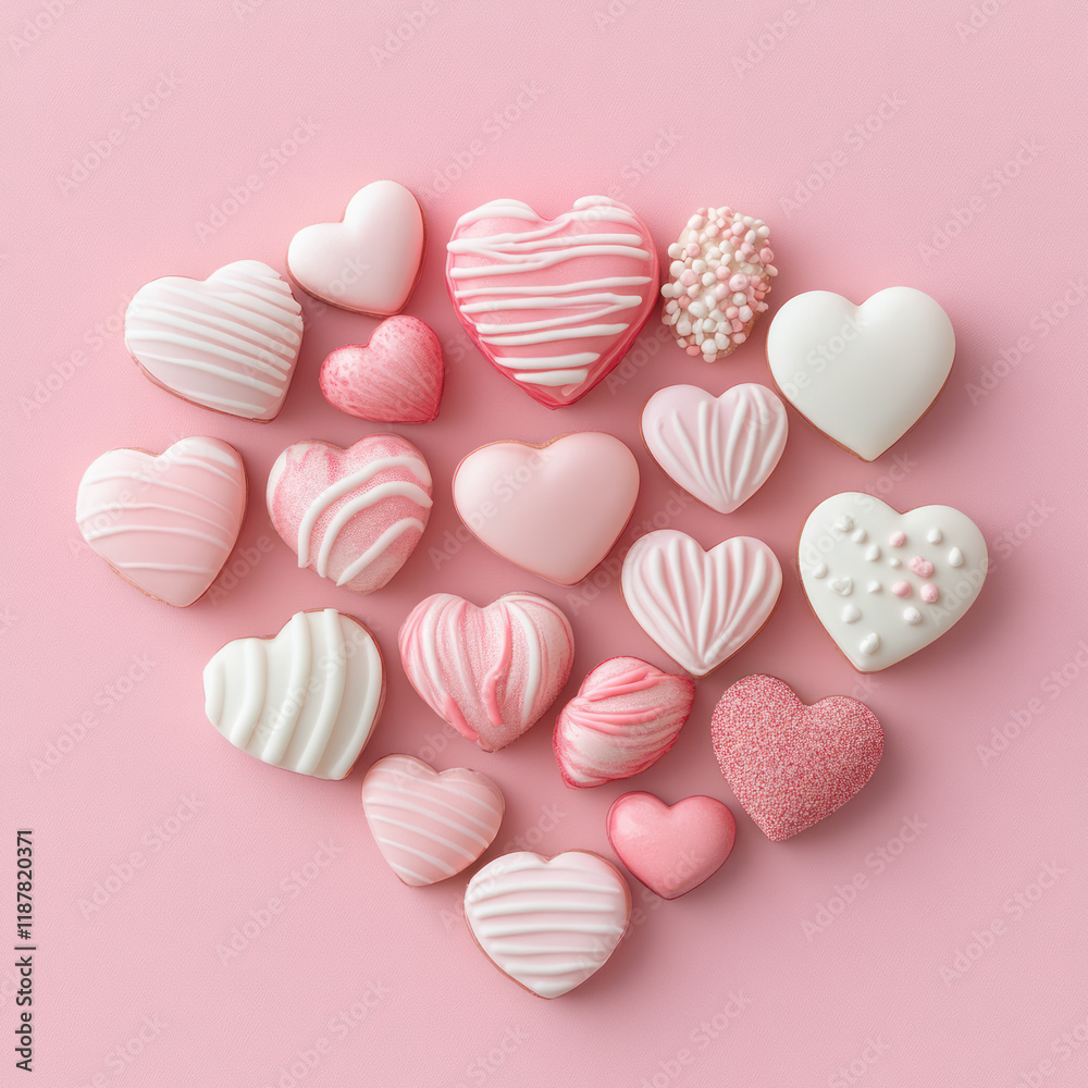 Obraz premium heart shaped candies