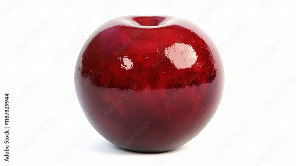 Isolated Ripe Cherry on White Background Showcasing Vibrant Color Isolated Ripe Cherry on White Background Showcasing Vibrant Color