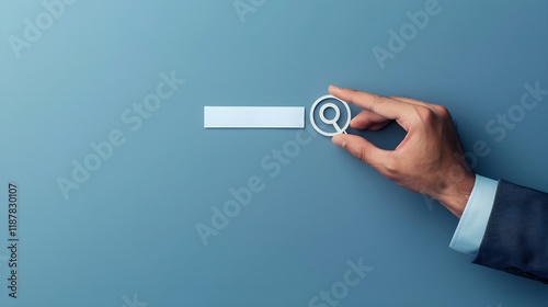 Finger Touching Search Bar