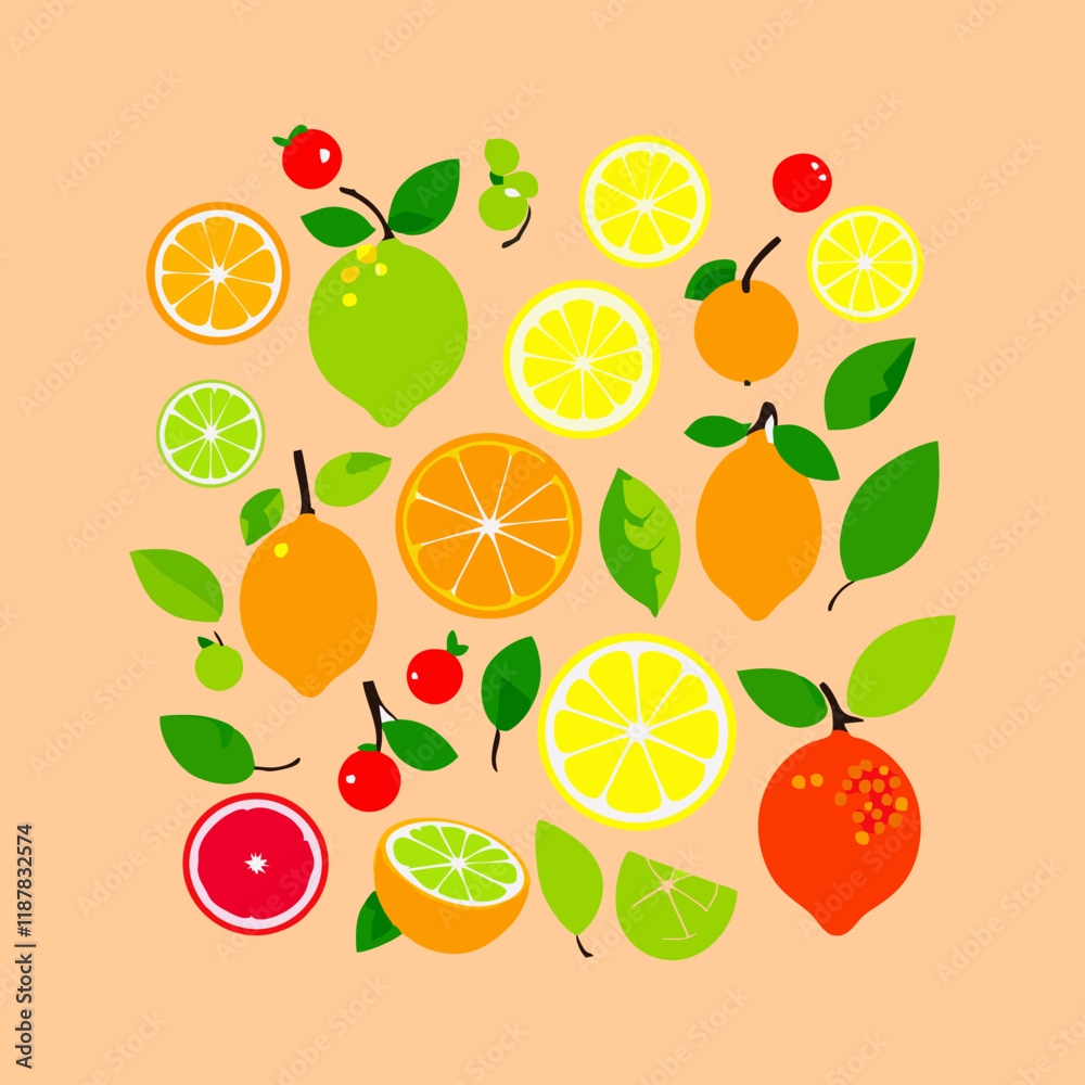 Obraz premium background with fruits