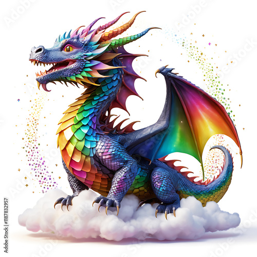 Prismatic Majesty: The Radiant Dragon