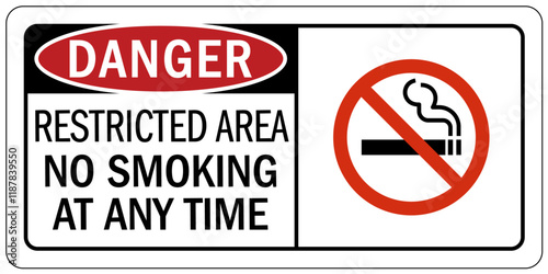 No smoking sign restricted area