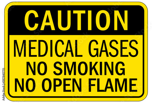 No smoking sign medical gases