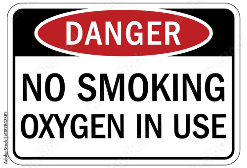 No smoking sign oxygen in use