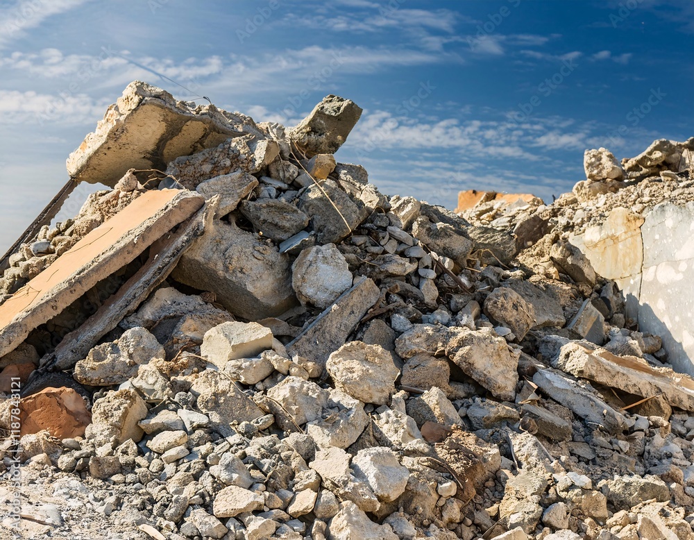 building ruins showing the remains of a destroyed structure, with collapsed walls and scattered materials building ruins showing the remains of a destroyed structure, with collapsed walls and scattered materials