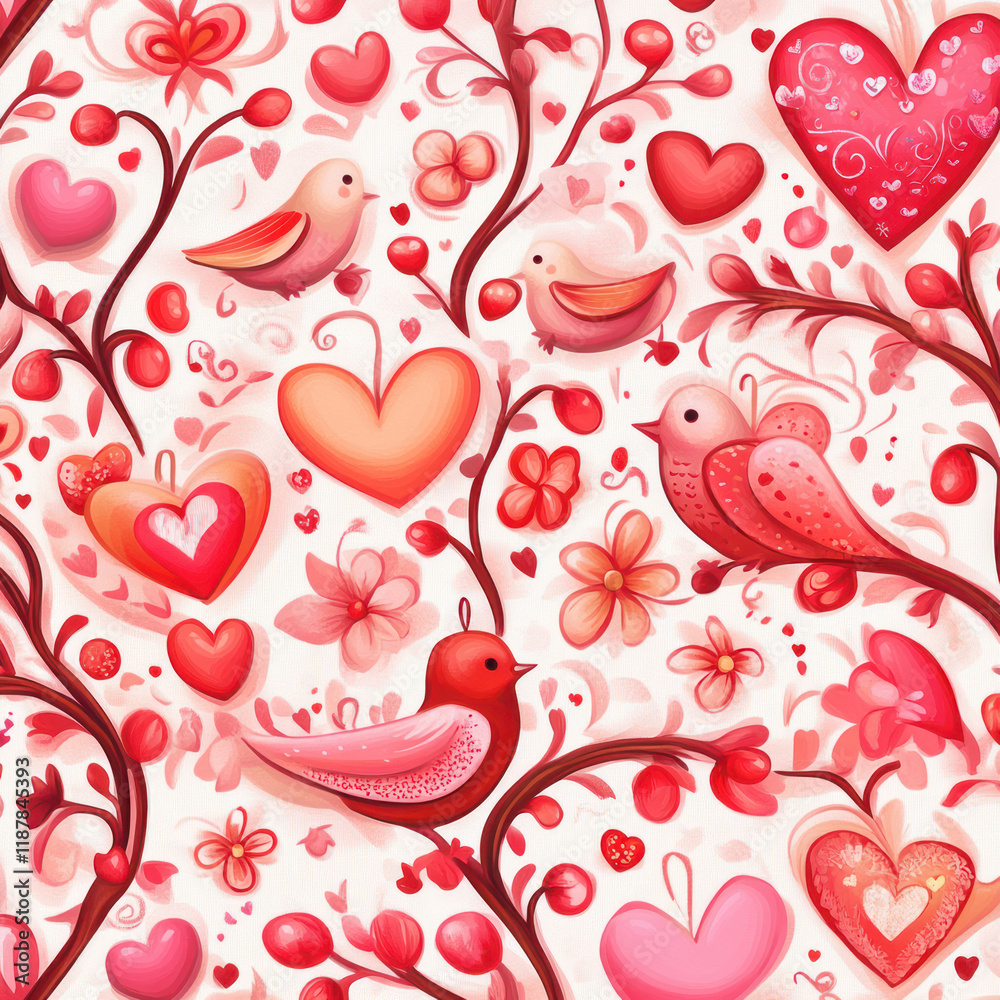 pattern with hearts pattern with hearts