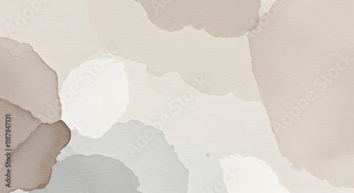 This composition showcases a soft and light pastel color scheme, incorporating hues of brown, sepia, beige, nude, gray, and white in an abstract watercolor pattern. The elegant art background is enhan photo