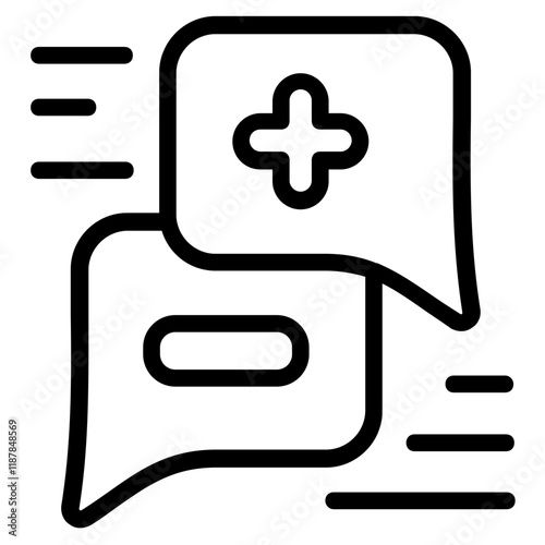 Controversial Line Icon