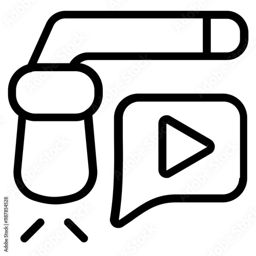Dubbing Line Icon