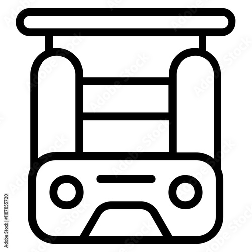 Lathe Machine Line Icon