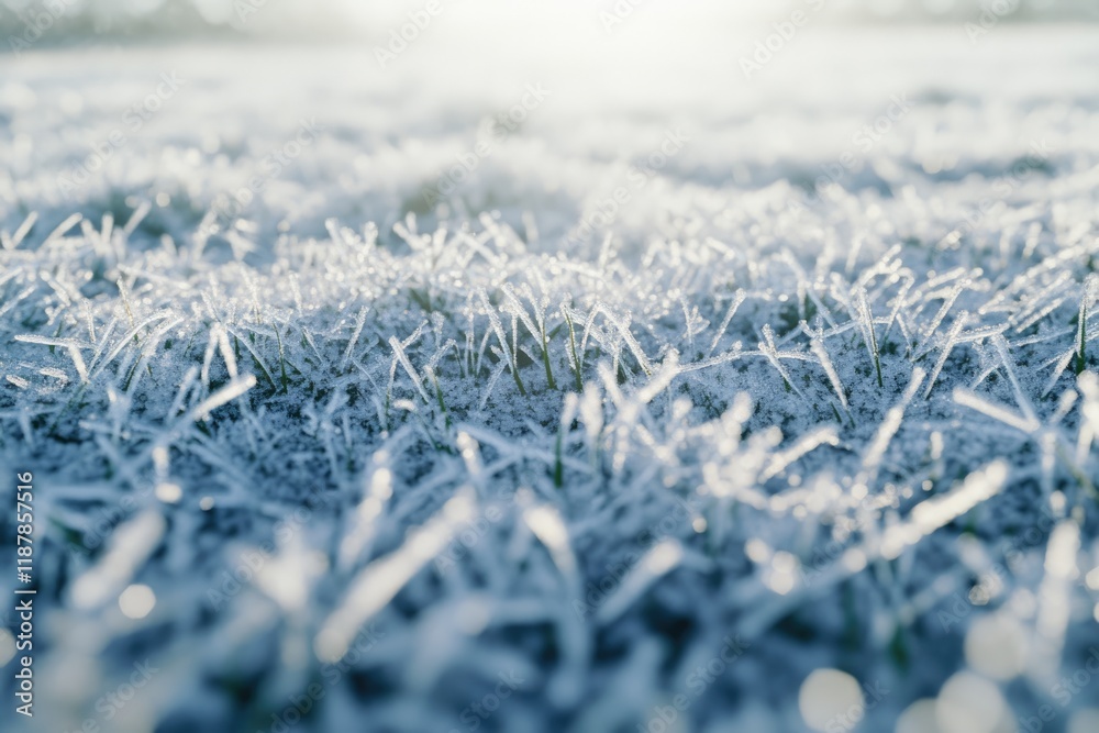 Frost covered grass creates beautiful natural winter background. Frost covered grass creates beautiful natural winter background.