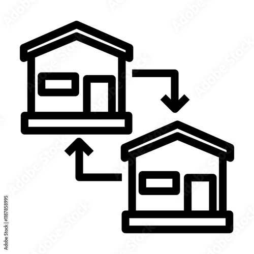 relocation Line Icon