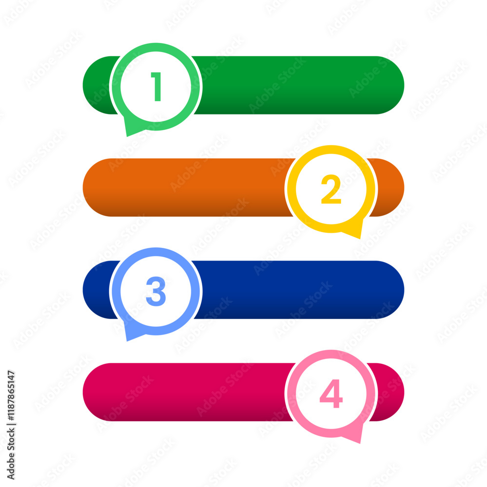 Fototapeta premium Colorful labels for writing signs