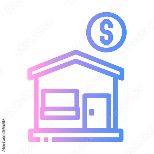 residential Line Gradient Icon