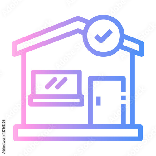 accepted Line Gradient Icon