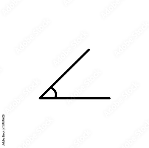 angle degrees doodle vector illustration. obtuse acute mathematical 30, 45, 60, 90, 120, 180 degree triangle. measure and geometric math symbol. Educational school learning photo