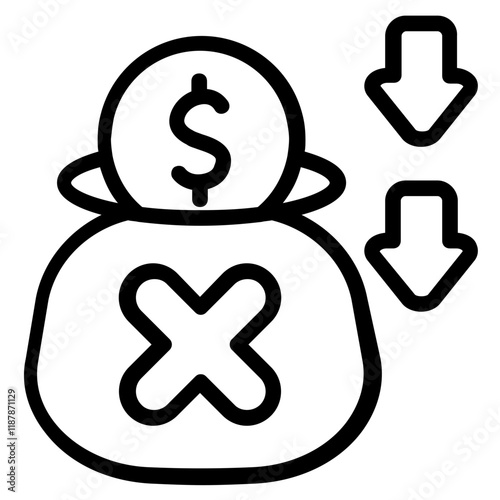 Disadvantage Line Icon