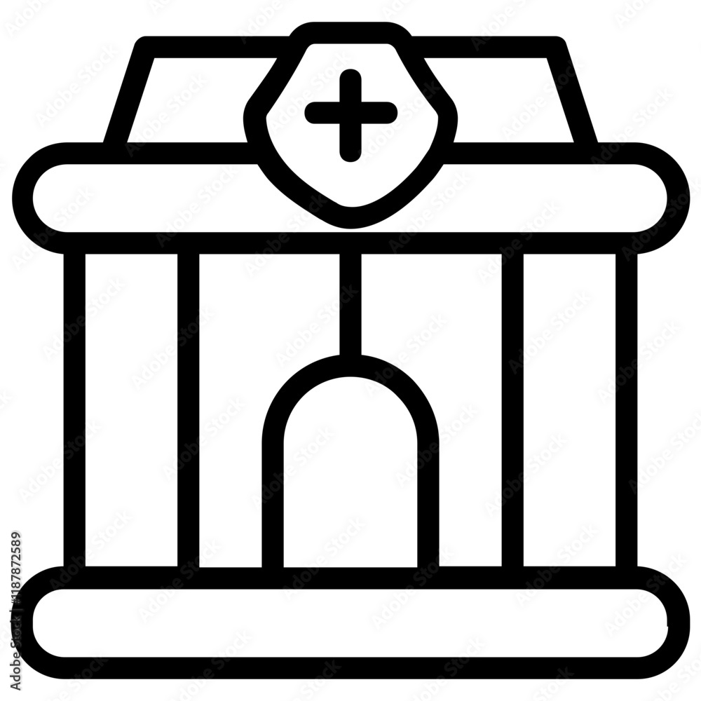 Obraz premium Quarantine Line Icon