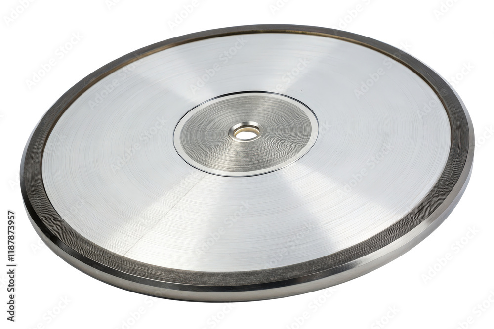 Silver circular metal plate isolated with transparent background Silver circular metal plate isolated with transparent background