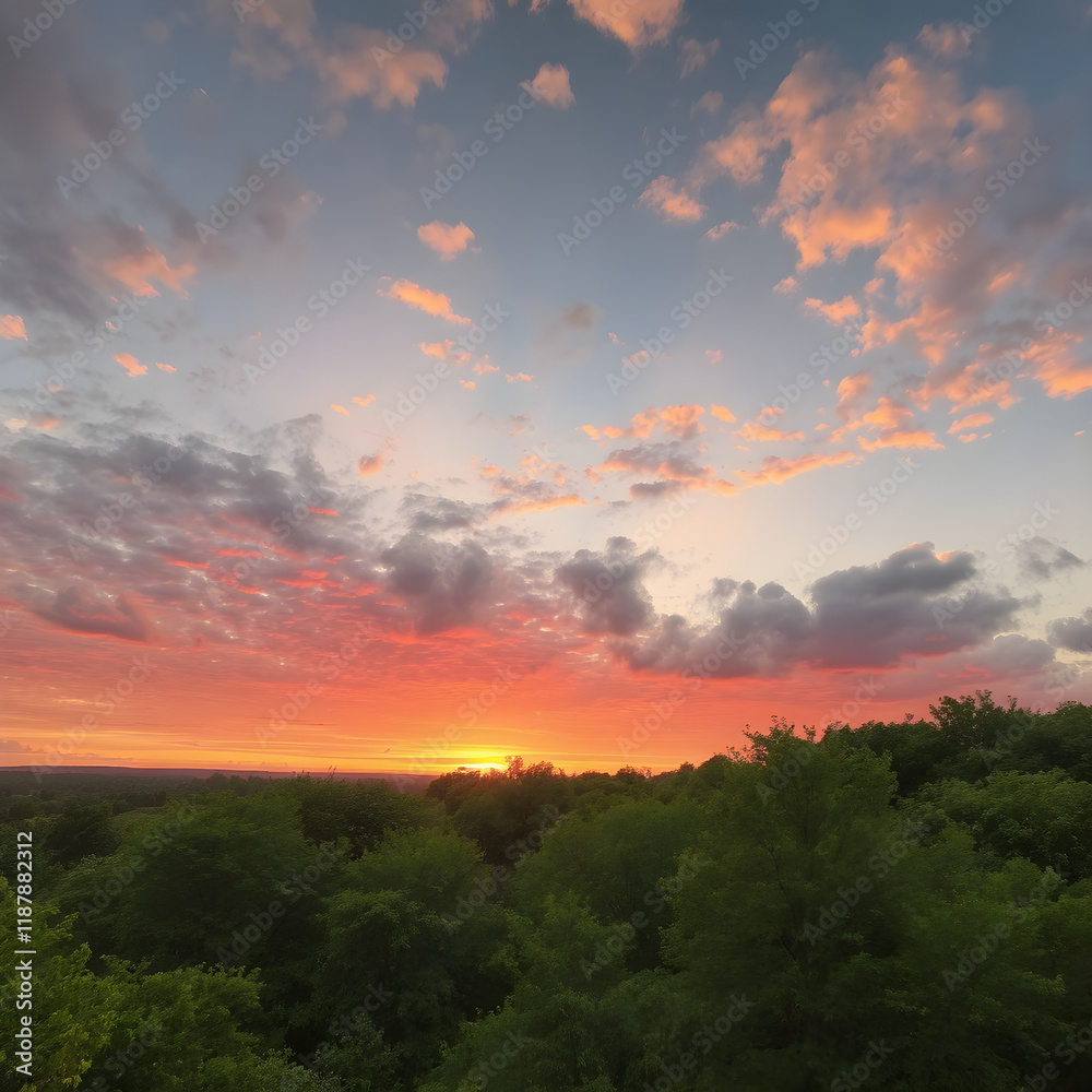 Fototapeta premium sunset in the mountains