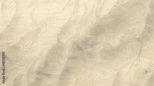 Vintage topographic contour map with intricate elevation lines, superimposed on a faded, subtle geographic grid map backdrop. 