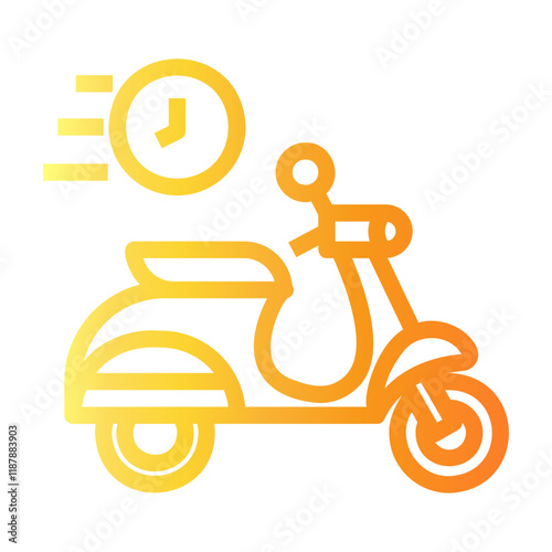 fast delivery Line Gradient Icon