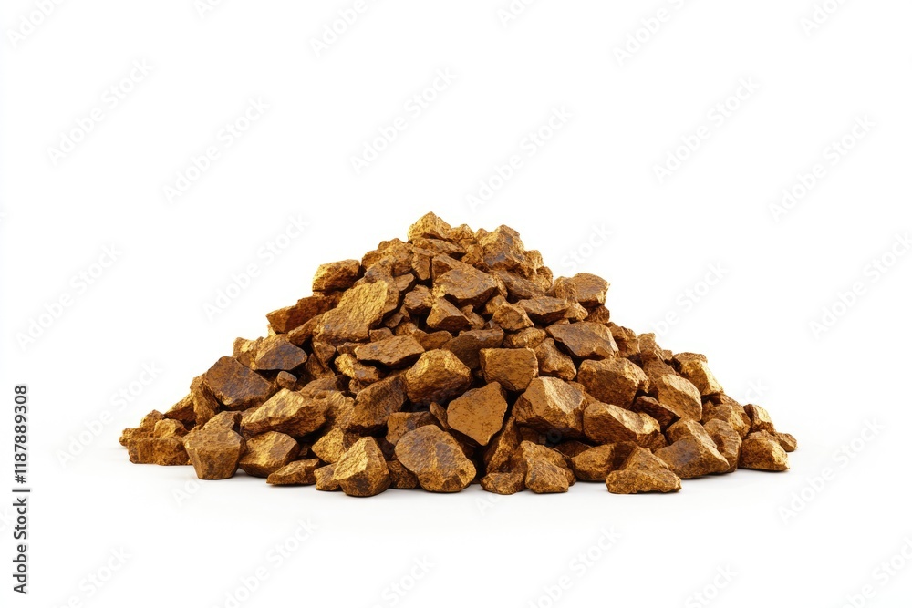 Mound of gold nuggets on natural white background. gold nugget Mound of gold nuggets on natural white background. gold nugget