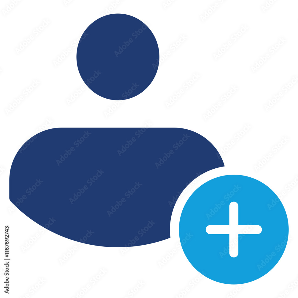 Fototapeta premium Add Contact Icon Element For Design