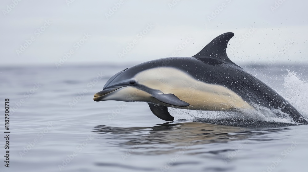 Fototapeta premium Dolphin white sreen