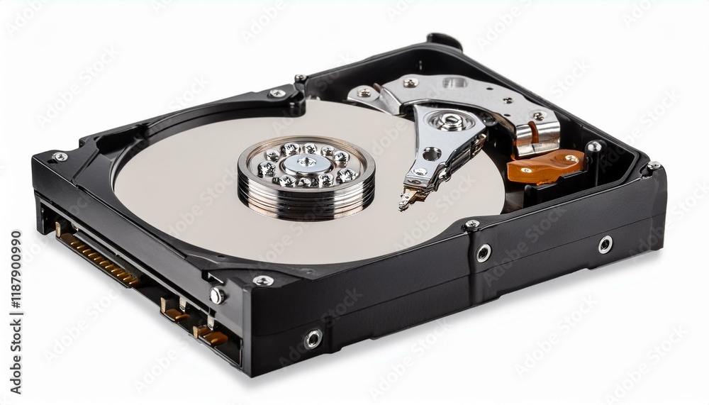Hard Drive Close-Up: Inner Workings Exposed Hard Drive Close-Up: Inner Workings Exposed