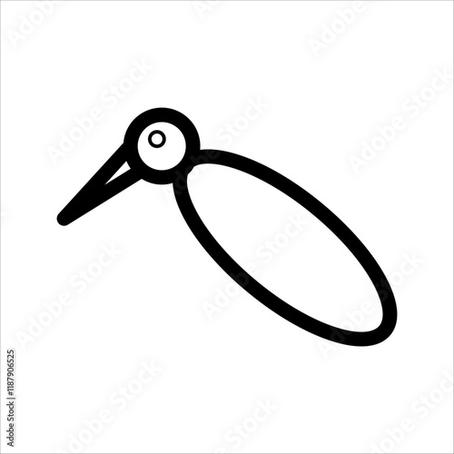 Malaria mosquito silhouette icon. Clipart image isolated on white background.