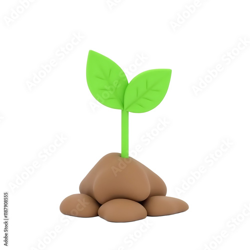 plant in the egg, Illustration of plant growing from a tree,  Sprouting seed gardening cartoon style Transparent backgrounds
