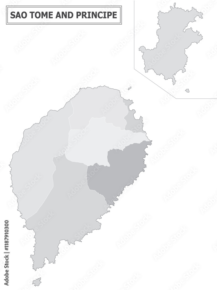 Fototapeta premium African Countries Geography Political map. Political map of country with capital, province or state capital, major cities and town.